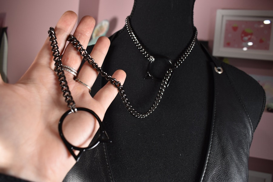 Gunmetal + Black Kitty Ring Slip Chain / Fashion Version Image # 224508