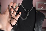 Gunmetal + Black Kitty Ring Slip Chain / Fashion Version Thumbnail # 224508