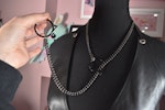 Gunmetal + Black Kitty Ring Slip Chain / Fashion Version Thumbnail # 224506