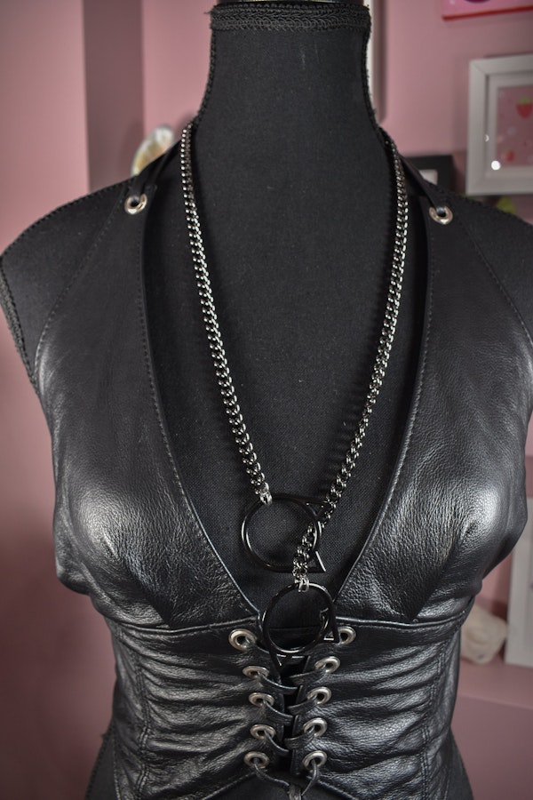 Gunmetal + Black Kitty Ring Slip Chain / Fashion Version Image # 224507