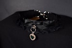 Black + Emerald Heart Choker Thumbnail # 225688