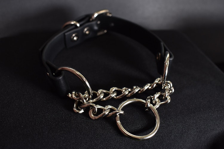 Biothane Martingale 3/4in Short Chain Big Ring (Vegan Leather) photo