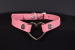 Biothane Pink Heart Choker (Vegan Leather) Thumbnail # 225543
