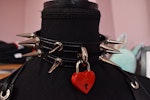 Biothane Double Spiked Lock Choker (Vegan Leather) Thumbnail # 225509