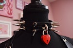 Biothane Double Spiked Lock Choker (Vegan Leather) Thumbnail # 225510