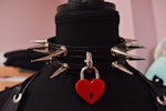 Biothane Double Spiked Lock Choker (Vegan Leather) Thumbnail # 225511
