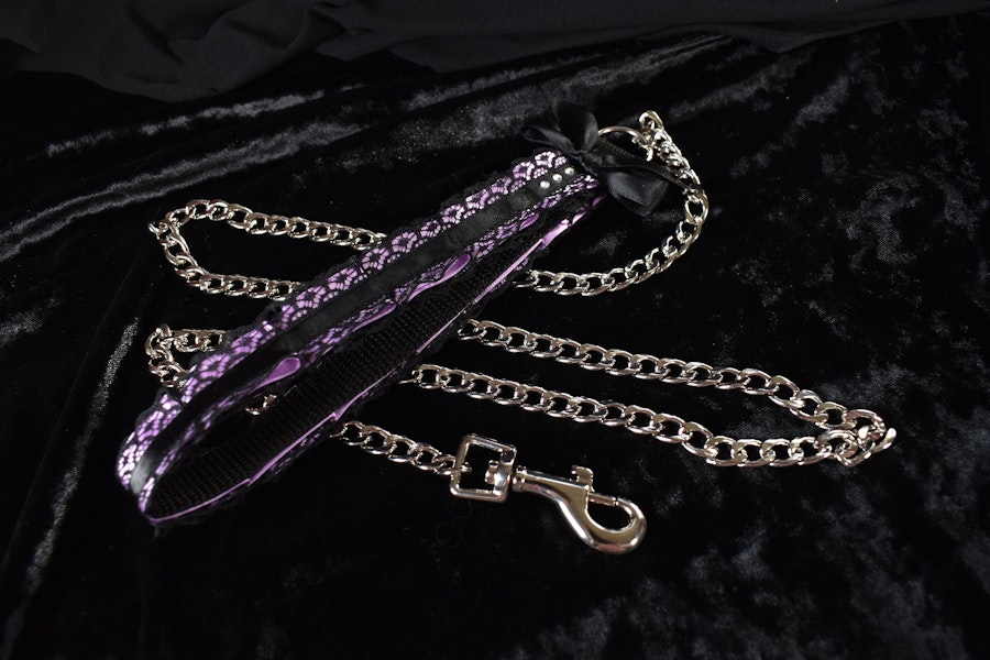Purple chain Kitten play leash Image # 225533