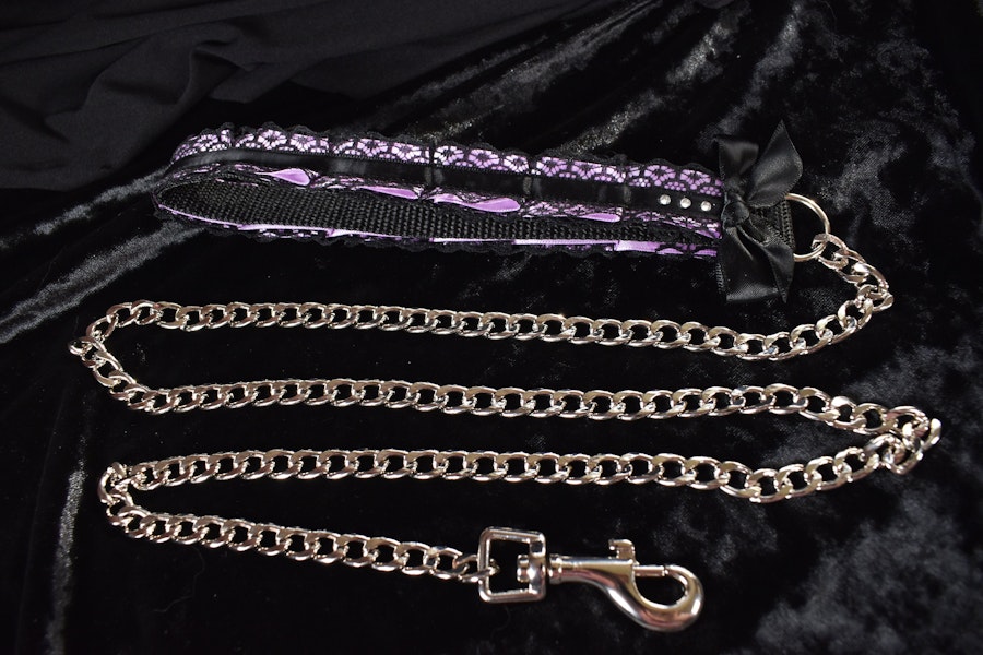 Purple chain Kitten play leash Image # 225534