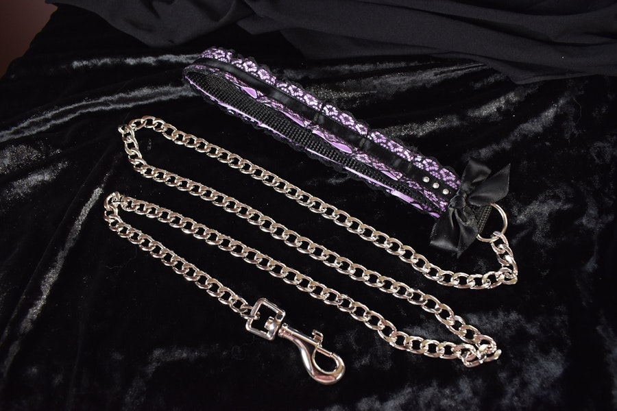 Purple chain Kitten play leash Image # 225535