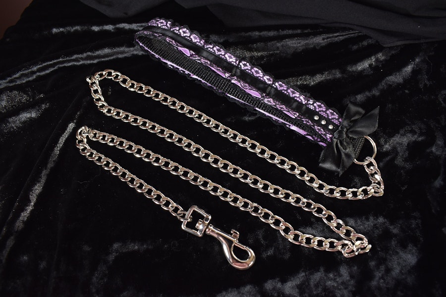 Purple chain Kitten play leash Image # 225536