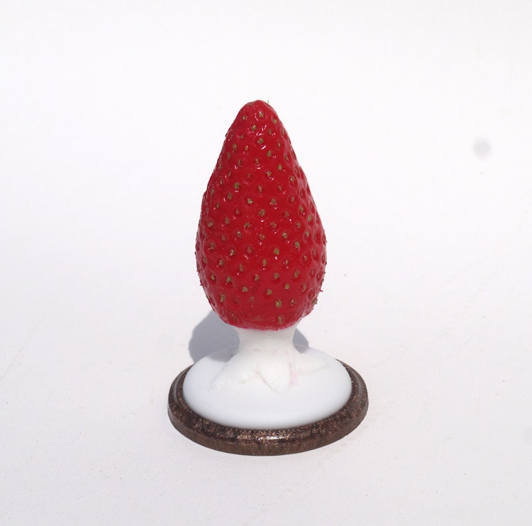 Strawberry feels forever - handcrafted silicone butt plug photo