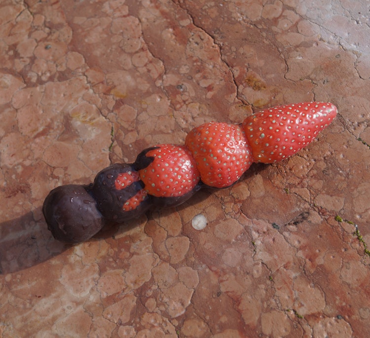 Strawberry feels forever - Strawberry fruit skewer with chocolate photo