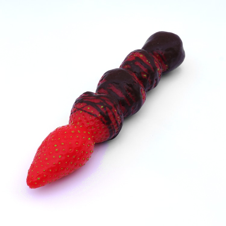 Strawberry feels forever, unique piece - Strawberry fruit skewer with chocolate photo