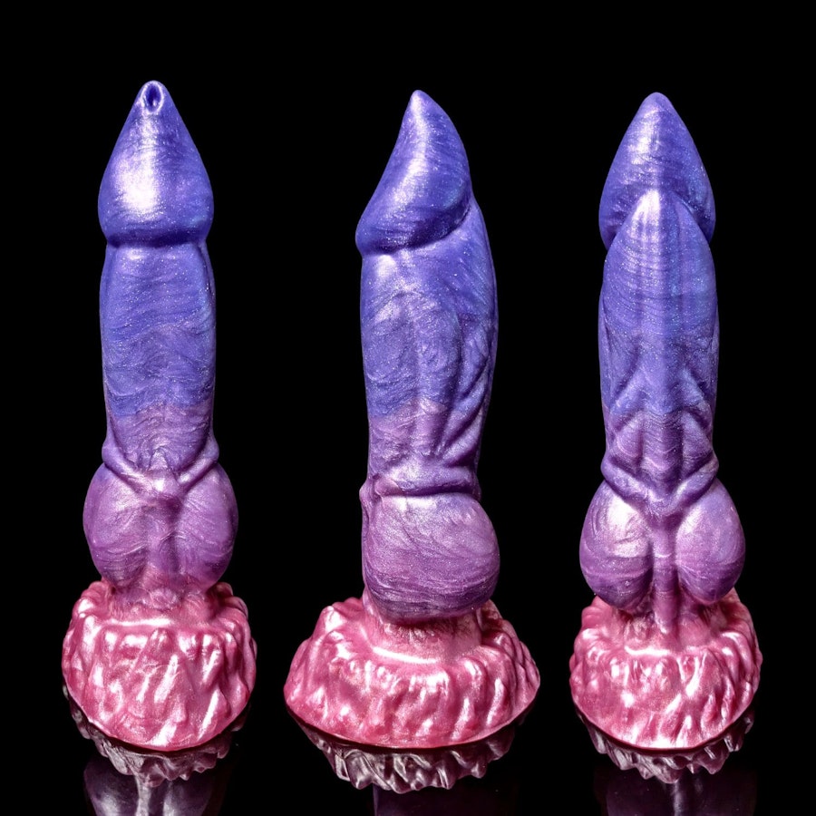 Uldred - Fade Color - Custom Fantasy Dildo with Knot - Silicone Dragon Style Sex Toy Image # 19823