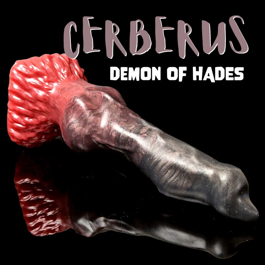 Cerberus - Fade Color - Custom Fantasy Dildo with Knot - Silicone Dog Style Sex Toy