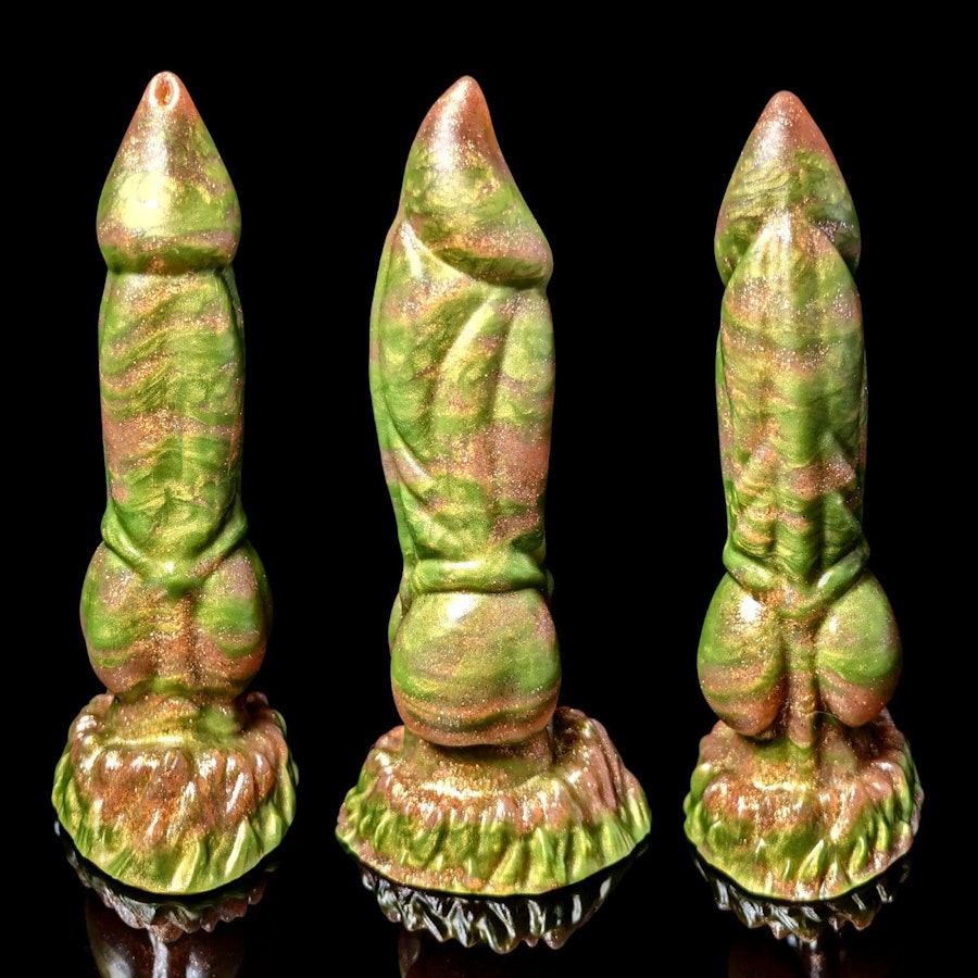 Uldred - Marble Color - Custom Fantasy Dildo with Knot - Silicone Dragon Style Sex Toy Image # 19803