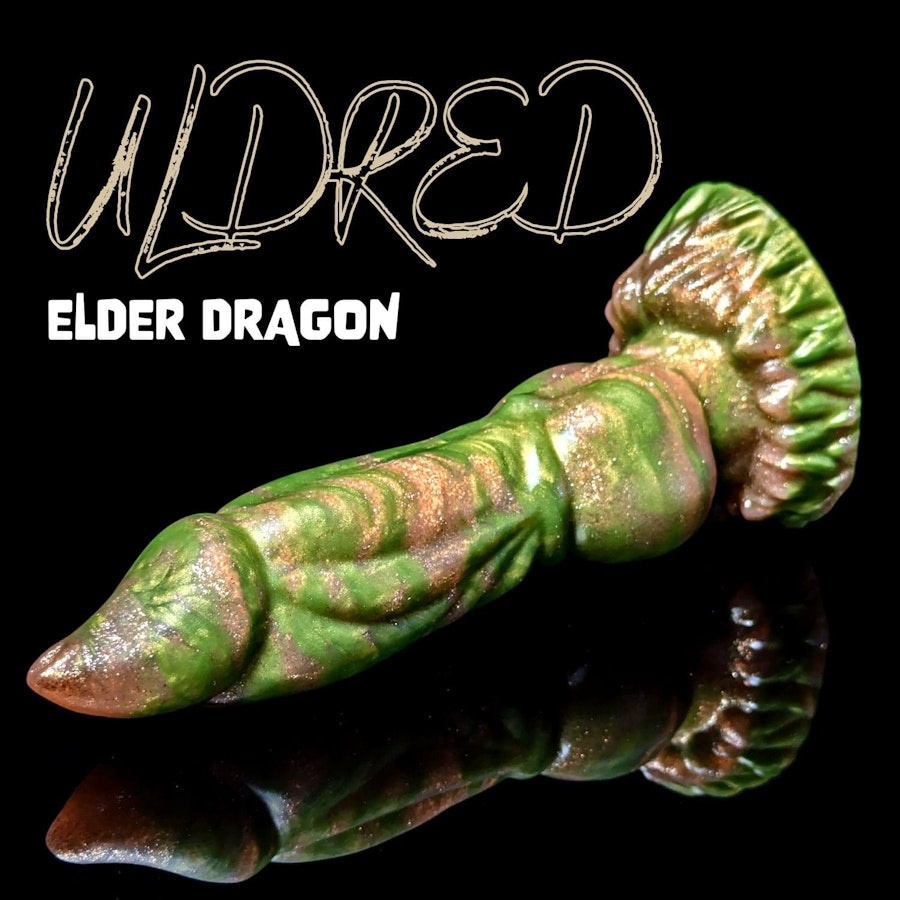 Uldred - Marble Color - Custom Fantasy Dildo with Knot - Silicone Dragon Style Sex Toy