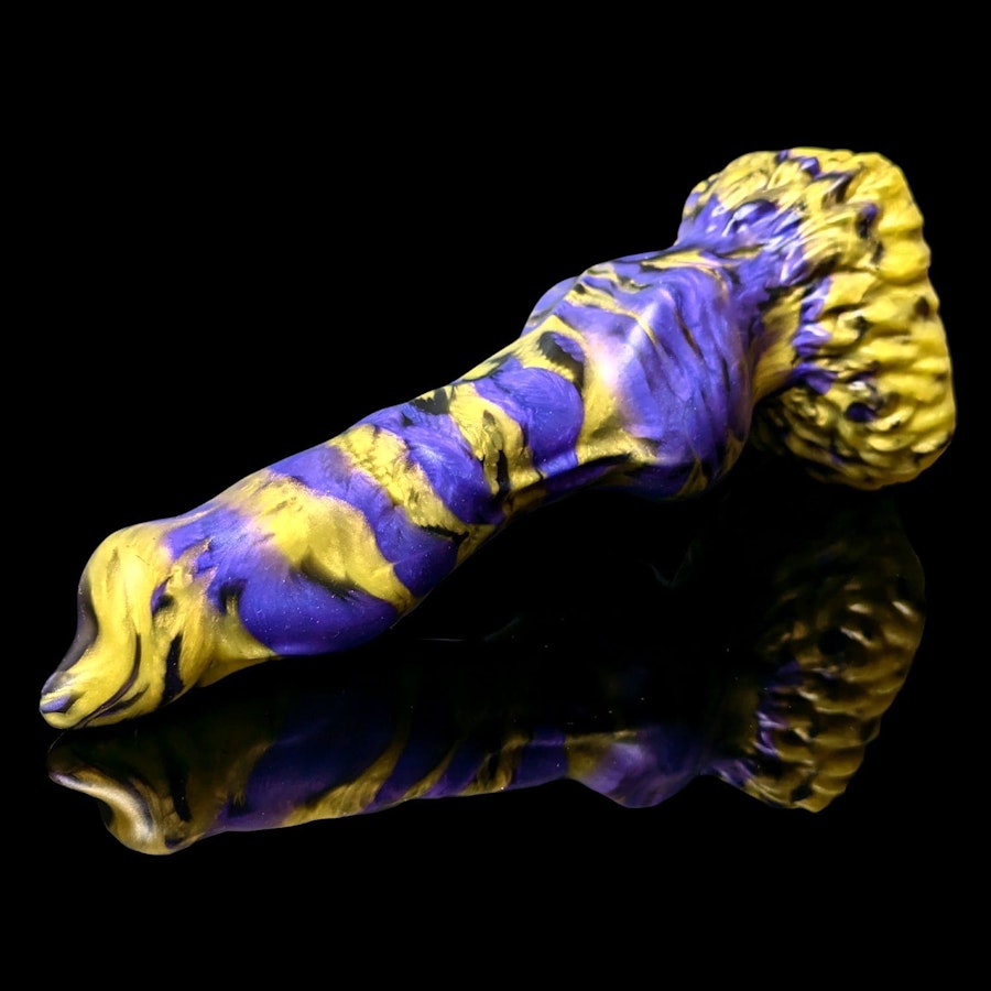 Cerberus - Marble Color - Custom Fantasy Dildo with Knot - Silicone Dog Style Sex Toy Image # 19673