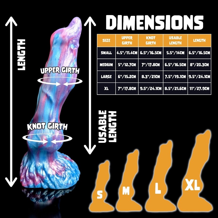 Cerberus - Blend Color - Custom Fantasy Dildo with Knot - Silicone Dog Style Sex Toy Image # 20293