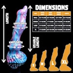 Cerberus - Blend Color - Custom Fantasy Dildo with Knot - Silicone Dog Style Sex Toy Thumbnail # 20293