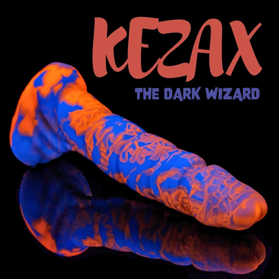 Kezax - Blend Color - Custom Fantasy Ribbed Dildo - Silicone Wizard Style Sex Toy