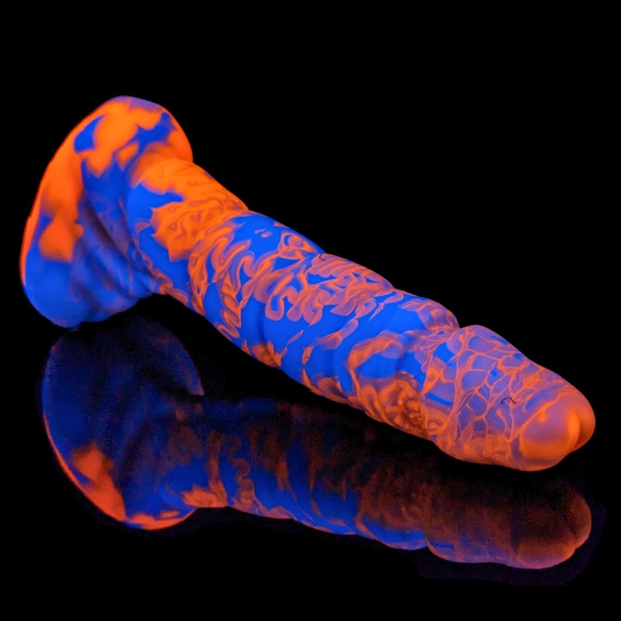 Kezax - Blend Color - Custom Fantasy Ribbed Dildo - Silicone Wizard Style Sex Toy Image # 20501