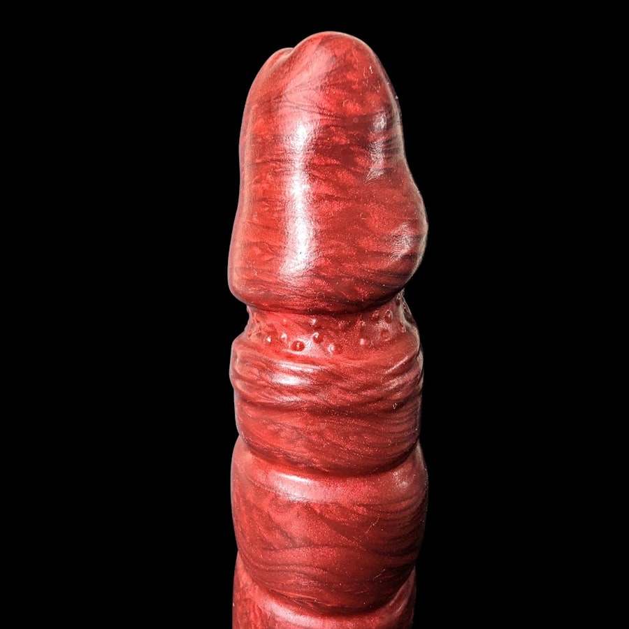 Kezax - Fade Color - Custom Fantasy Ribbed Dildo - Silicone Wizard Style Sex Toy Image # 20534