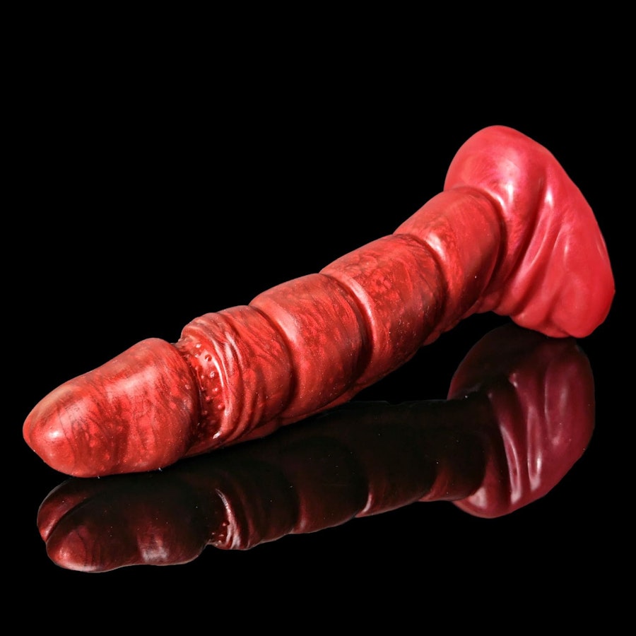 Kezax - Fade Color - Custom Fantasy Ribbed Dildo - Silicone Wizard Style Sex Toy Image # 20531