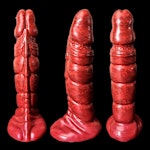Kezax - Fade Color - Custom Fantasy Ribbed Dildo - Silicone Wizard Style Sex Toy Thumbnail # 20533
