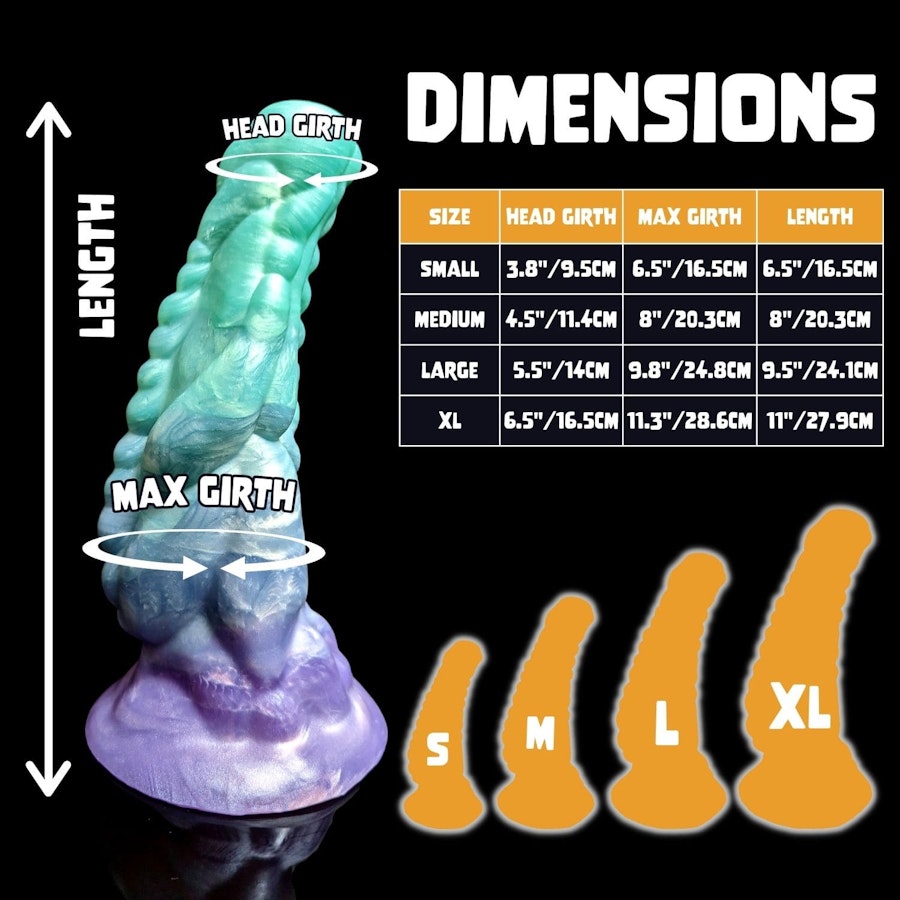 Xenu - Fade Color - Custom Fantasy Dildo - Silicone Alien Monster Style Sex Toy Image # 20435