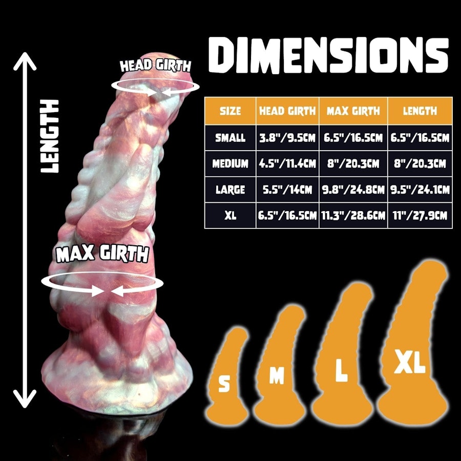 Xenu - Marble Color - Custom Fantasy Dildo - Silicone Alien Monster Style Sex Toy Image # 20420