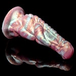 Xenu - Marble Color - Custom Fantasy Dildo - Silicone Alien Monster Style Sex Toy Thumbnail # 20419