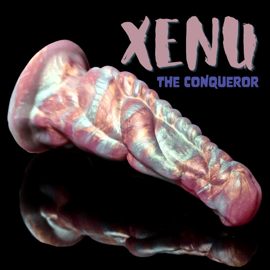 Xenu - Marble Color - Custom Fantasy Dildo - Silicone Alien Monster Style Sex Toy