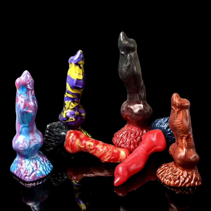 Cerberus - Solid Color - Custom Fantasy Dildo with Knot - Silicone Dog Style Sex Toy Image # 20586