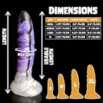 Kezax - Signature Color - Custom Fantasy Ribbed Dildo - Silicone Wizard Style Sex Toy Thumbnail # 20547