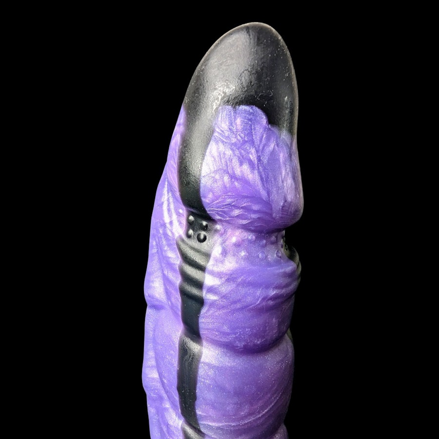 Kezax - Signature Color - Custom Fantasy Ribbed Dildo - Silicone Wizard Style Sex Toy Image # 20549