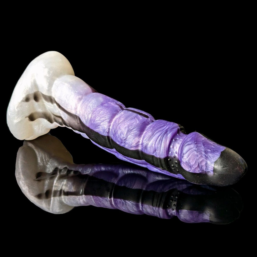 Kezax - Signature Color - Custom Fantasy Ribbed Dildo - Silicone Wizard Style Sex Toy Image # 20546