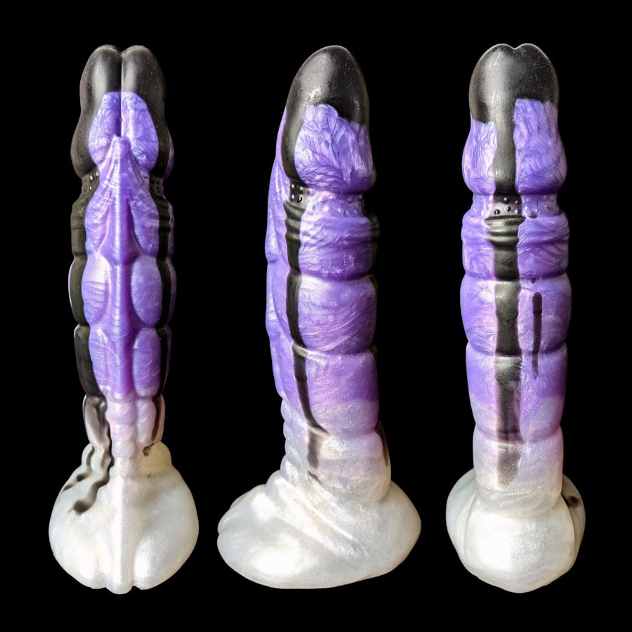 Kezax - Signature Color - Custom Fantasy Ribbed Dildo - Silicone Wizard Style Sex Toy Image # 20548