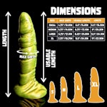 Kezax - Solid Color - Custom Fantasy Ribbed Dildo - Silicone Wizard Style Sex Toy Thumbnail # 20589