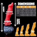 Cerberus - Split Color - Custom Fantasy Dildo with Knot - Silicone Dog Style Sex Toy Thumbnail # 20286