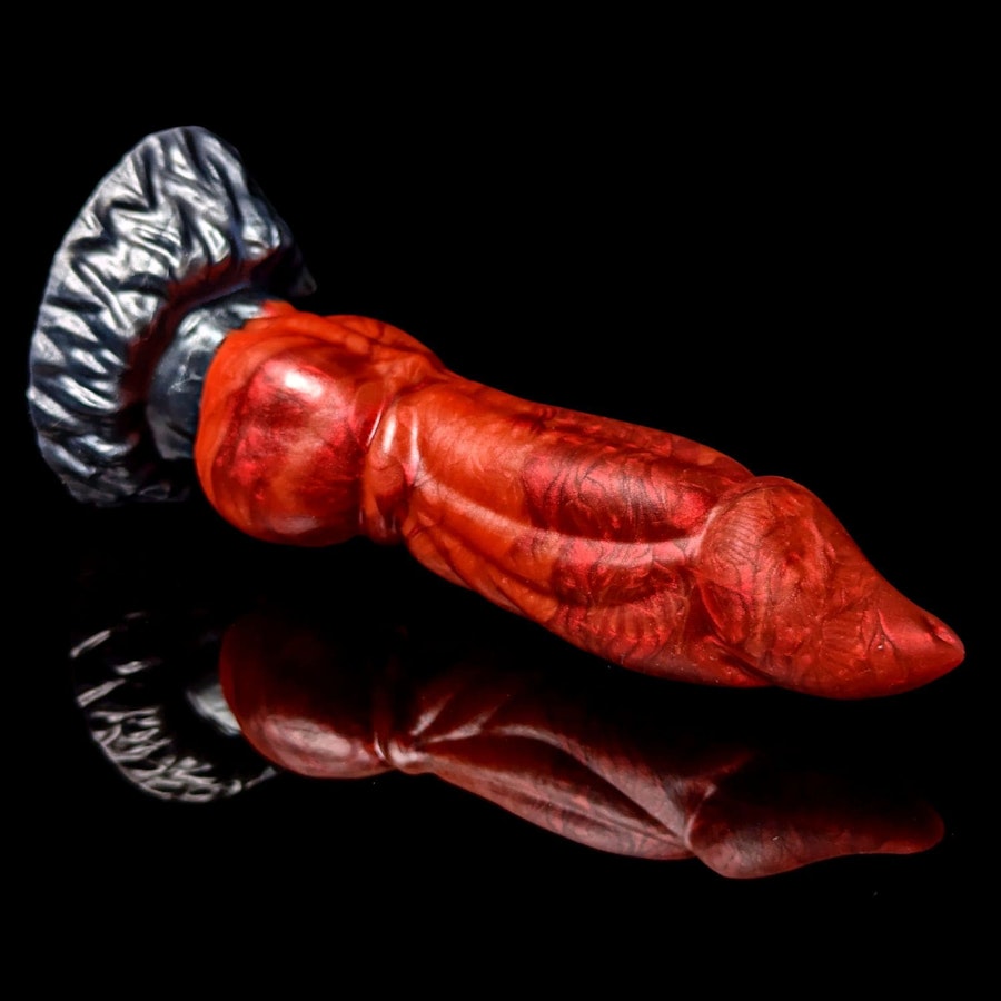 Uldred - Split Color - Custom Fantasy Dildo with Knot - Silicone Dragon Style Sex Toy Image # 20320