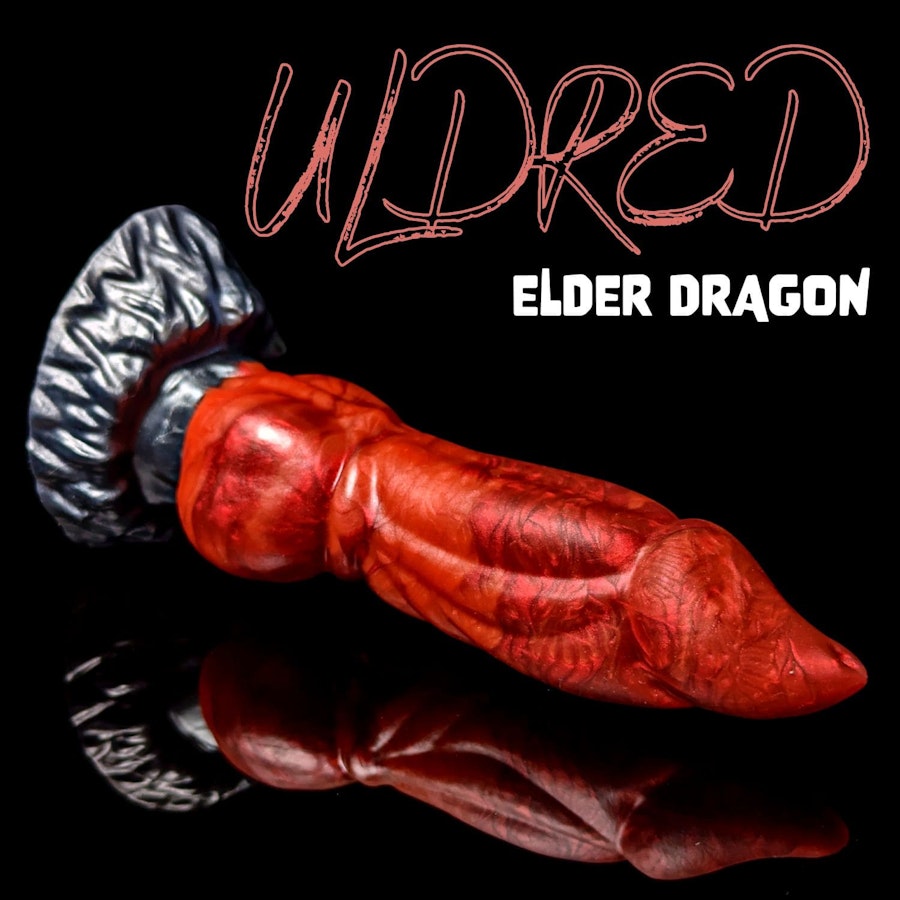 Uldred - Split Color - Custom Fantasy Dildo with Knot - Silicone Dragon Style Sex Toy