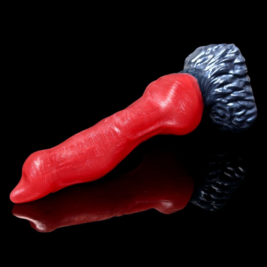 Cerberus - Split Color - Custom Fantasy Dildo with Knot - Silicone Dog Style Sex Toy Image # 20285