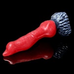 Cerberus - Split Color - Custom Fantasy Dildo with Knot - Silicone Dog Style Sex Toy Thumbnail # 20285