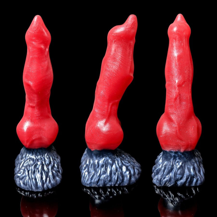 Cerberus - Split Color - Custom Fantasy Dildo with Knot - Silicone Dog Style Sex Toy Image # 20287