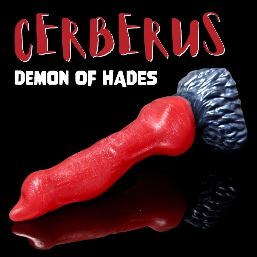 Cerberus - Split Color - Custom Fantasy Dildo with Knot - Silicone Dog Style Sex Toy