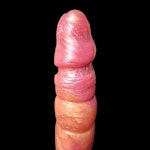Kezax - Split Color - Custom Fantasy Ribbed Dildo - Silicone Wizard Style Sex Toy Thumbnail # 20489