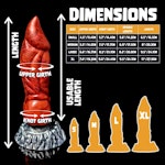 Uldred - Split Color - Custom Fantasy Dildo with Knot - Silicone Dragon Style Sex Toy Thumbnail # 20323