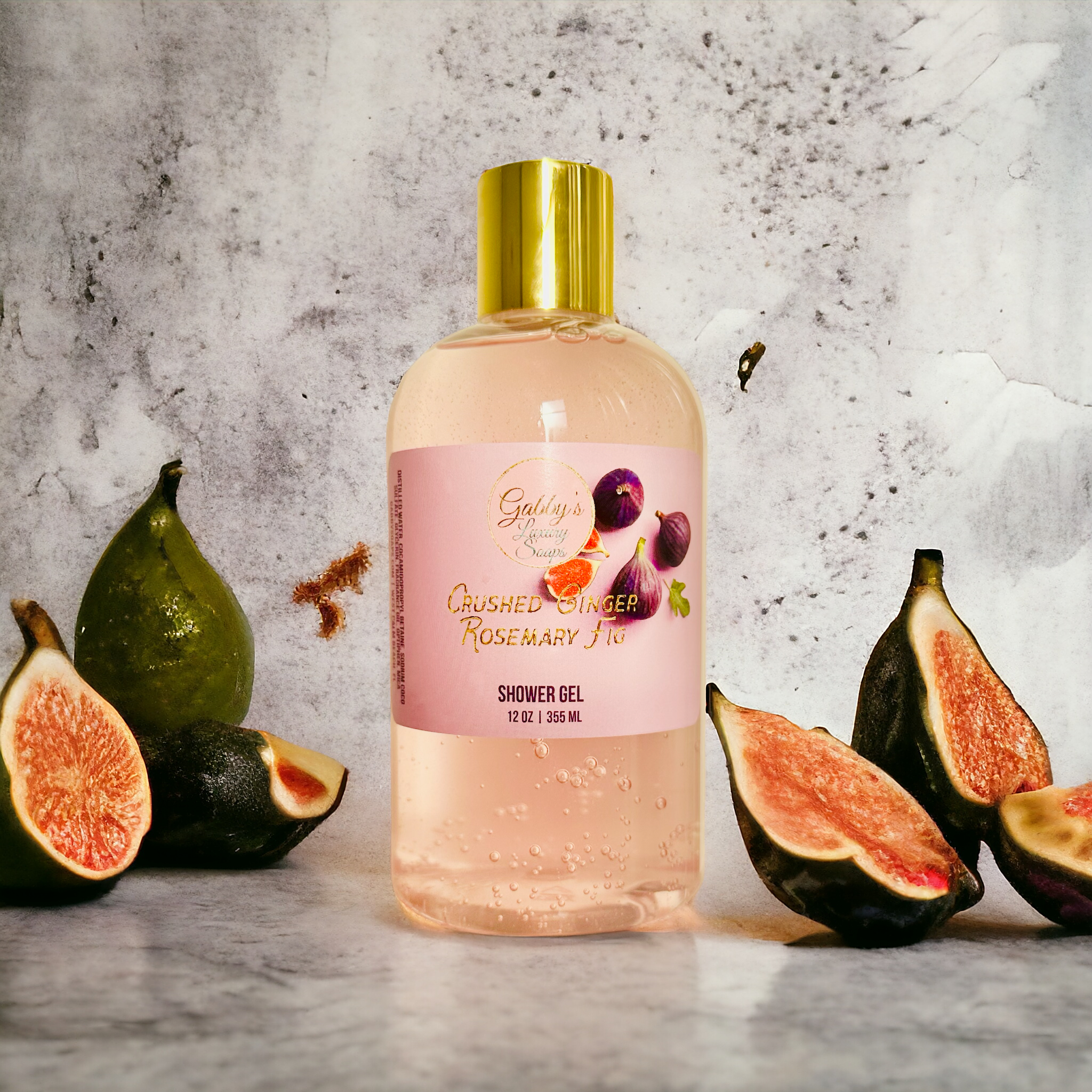 Crushed Ginger Rosemary Fig Bath and Shower Gel photo
