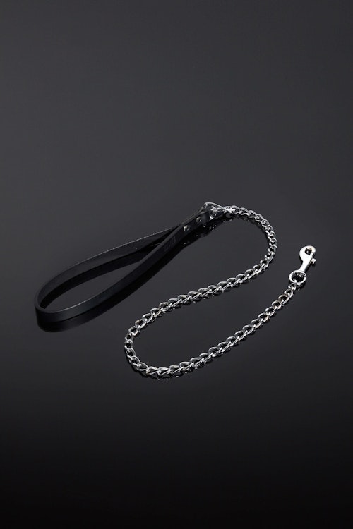 SXN Classic Leather and Chain BDSM Leash photo